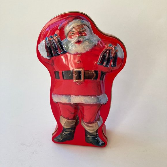 VTG Coca Cola Santa Claus 6.5" H Tin (No Cards) Coca Cola Christmas Collectible - Picture 1 of 16
